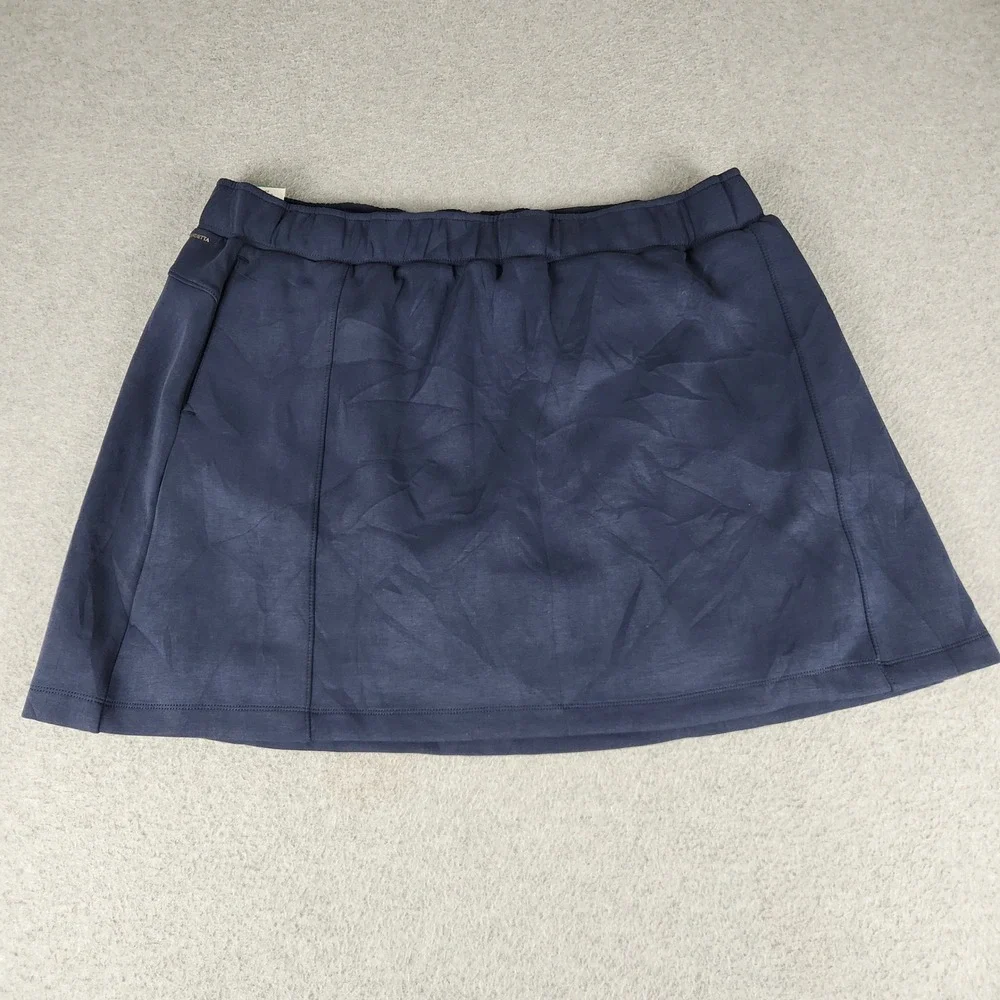 Mondetta Walking Skort Womens XL Navy Performance Luxury High Rise Elastic Waist